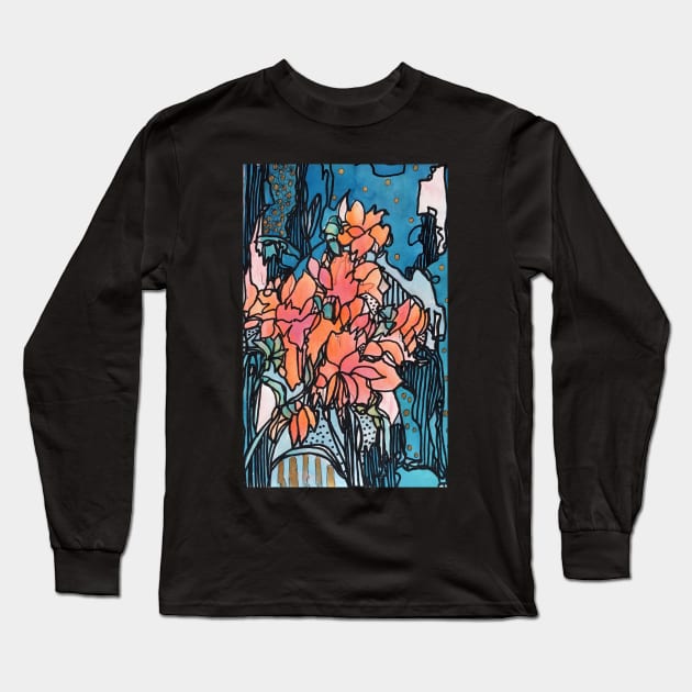 Pastel flowers Long Sleeve T-Shirt by Miriam de la Paz